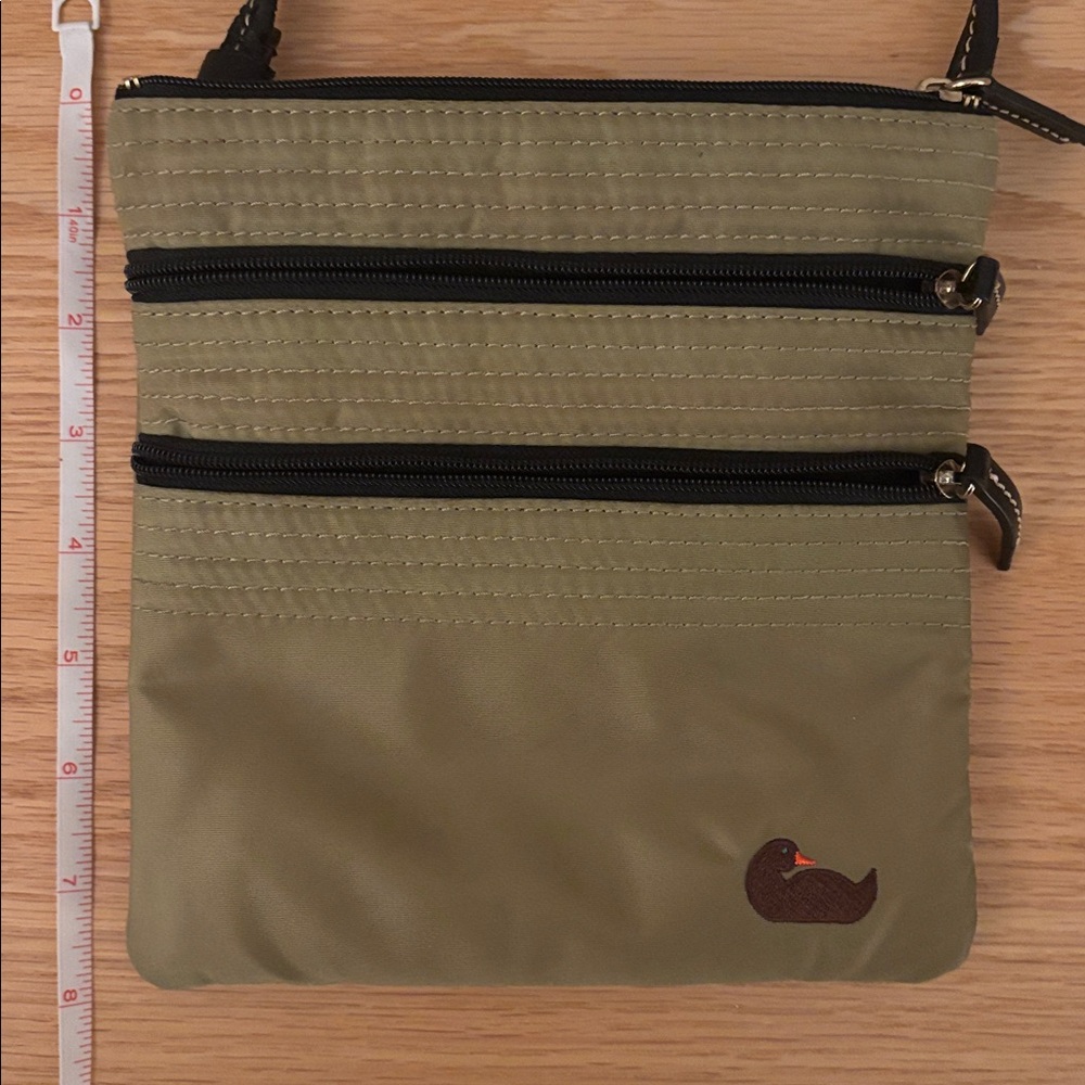 Dooney & Bourke Olive Green Crossbody Nylon Bag with Duck Accent - Picture 8 of 8